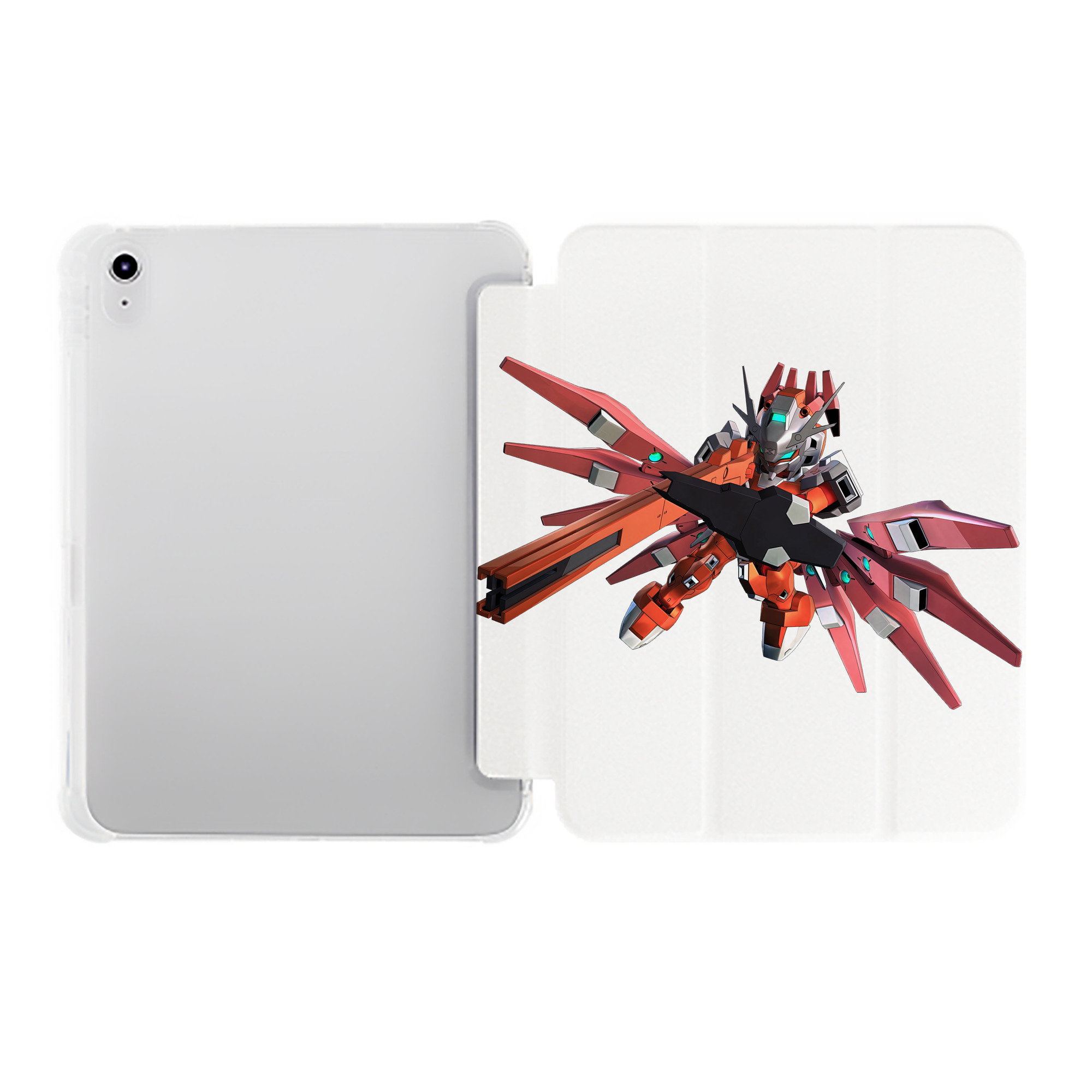 （画像用） 機動戦士ガンダム Mobile Suit Gundam IPad ケース ペン収納付き 三つ折りスタンド PUレザー×シリコン 対応機種9.5/10.5/10.9インチ